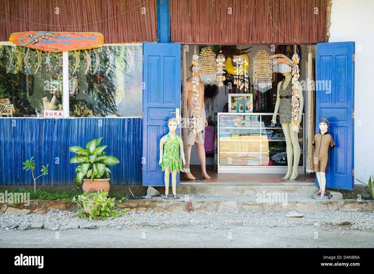 Tourist souvenir shop a Dili, Timor orientale Foto Stock