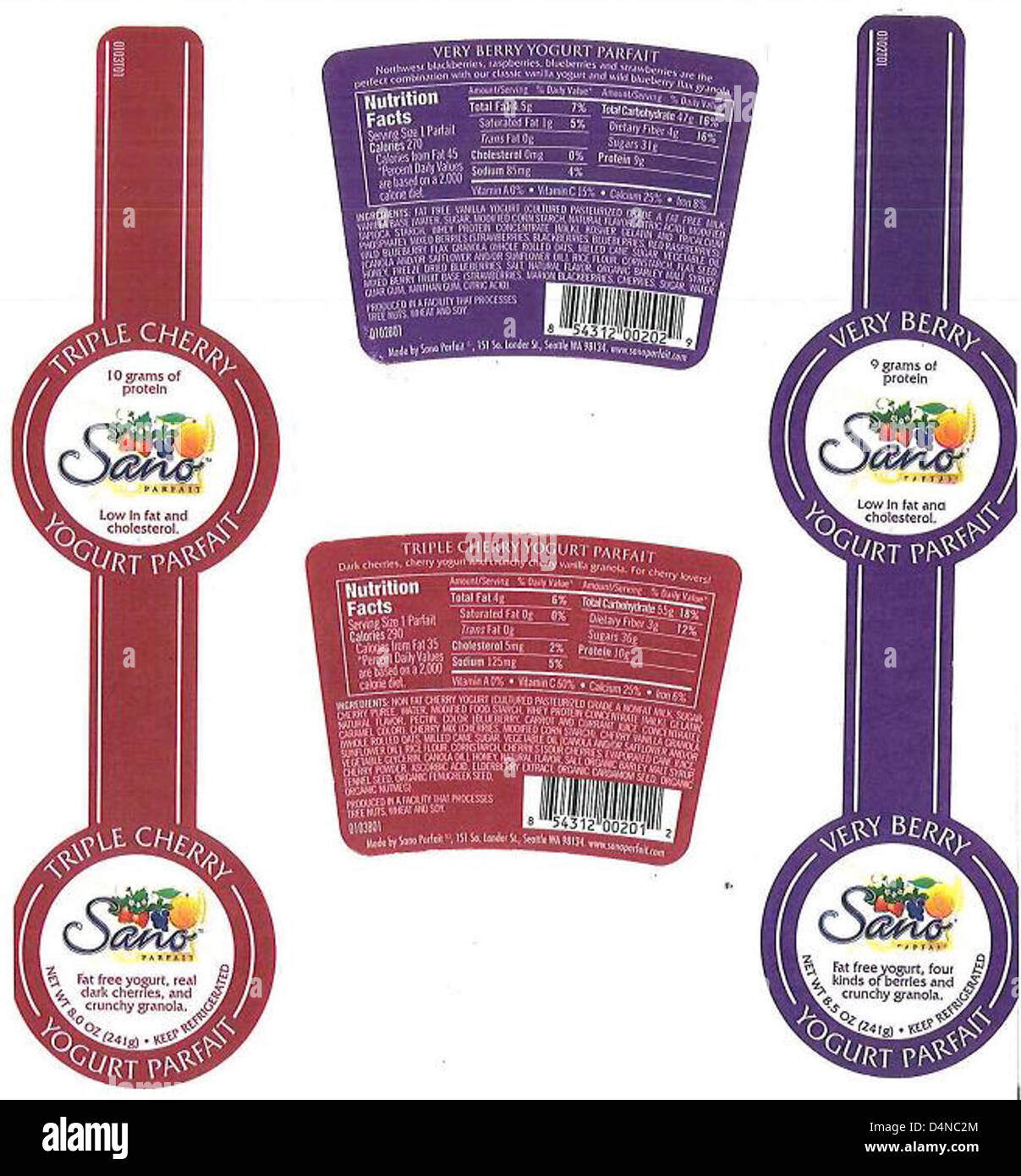 Core-Mark Atlanta Division, Race Trac, Starbucks e Flying Food Group hanno ricordato panini, parfait, involtini, piatti e insalate a causa di un potenziale rischio per la sicurezza alimentare. Il richiamo viene effettuato come misura precauzionale. Foto Stock