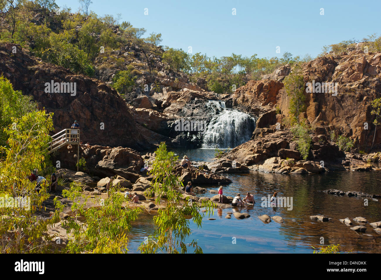 Tomaia Edith Falls, Nitmiluk National Park, il Territorio del Nord, l'Australia Foto Stock