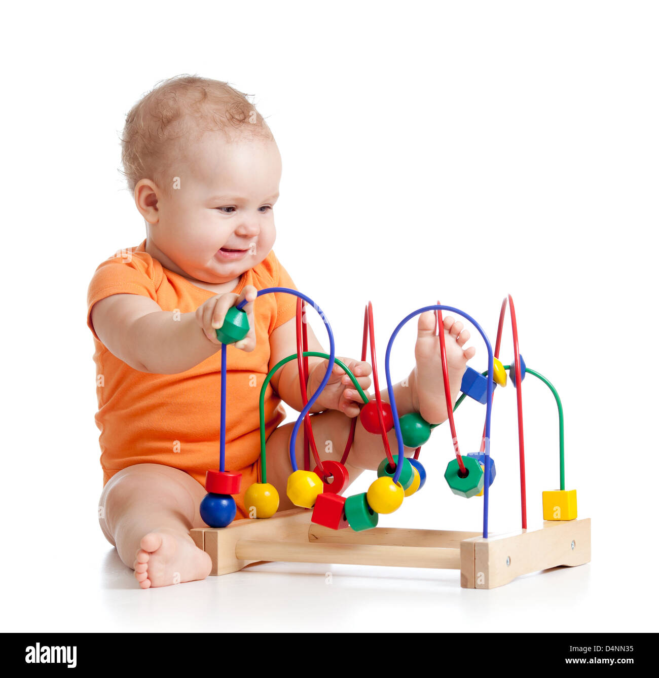 Pretty baby con colore giocattolo educativo Foto Stock