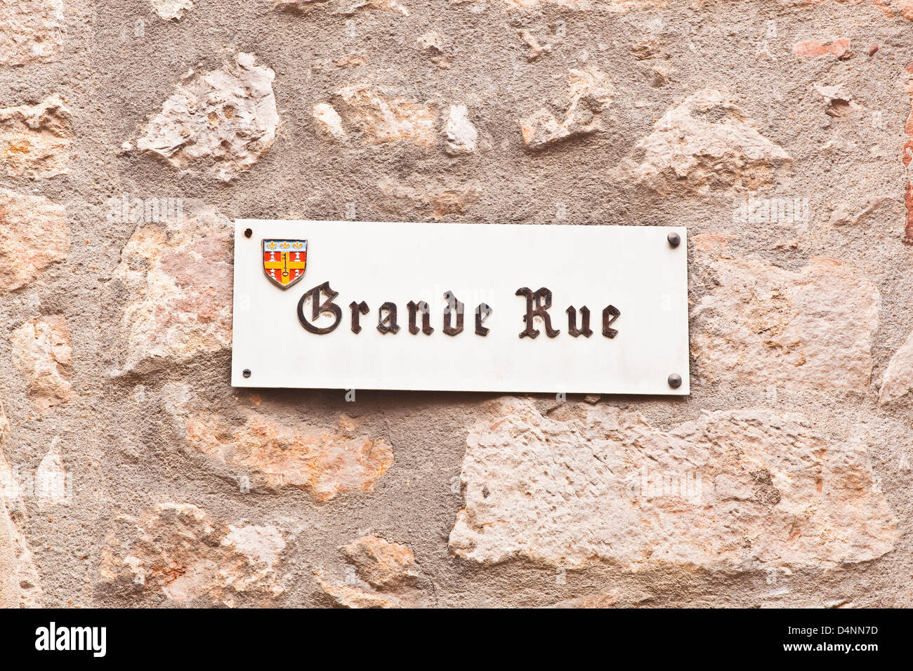 Grande Rue nella città vecchia di Le Mans, in Francia. Foto Stock