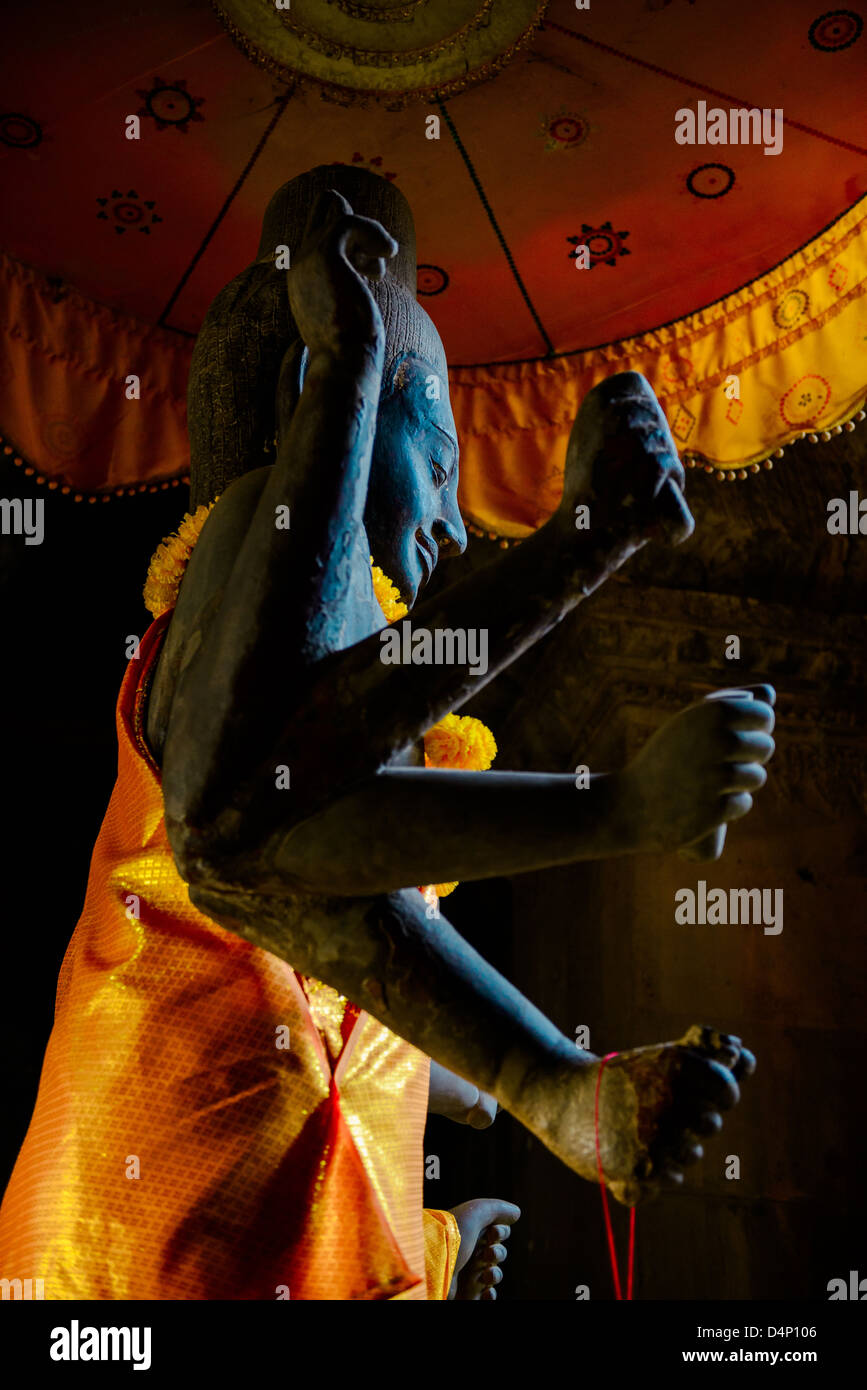Statua di kali, angkor watt, Cambogia Foto Stock