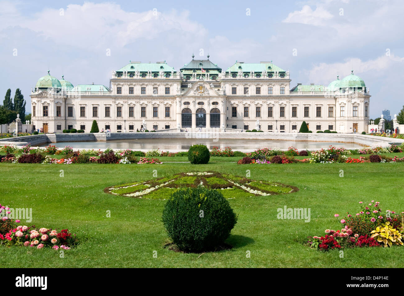 Il Palazzo del Belvedere e giardini, Vienna, Austria Foto Stock