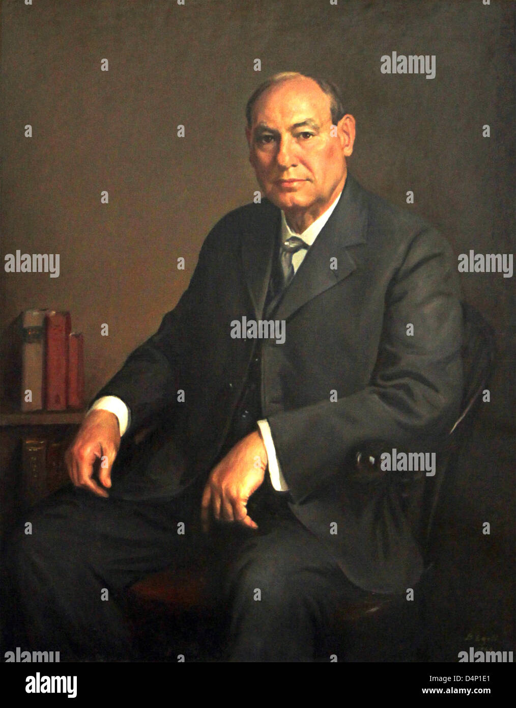 Il dottor Harvey W. Wiley, Chief Chemist presso il Bureau of Chemistry, ha svolto un ruolo cruciale nell'approvazione del Pure Food and Drugs Act del 1906. Il suo lavoro ha gettato le basi per le moderne normative FDA per garantire la sicurezza dei consumatori in alimenti e farmaci. Foto Stock