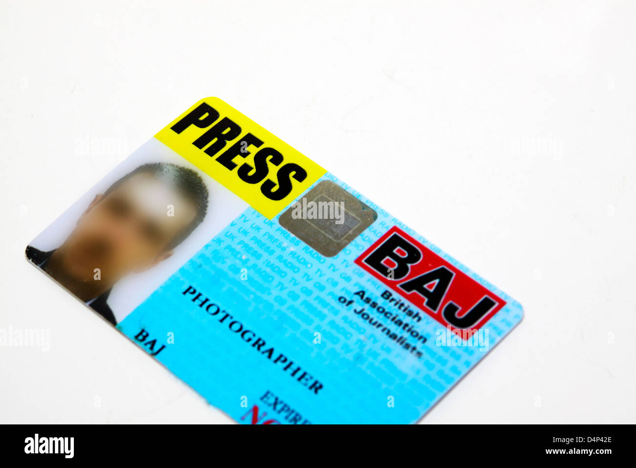 Regno Unito premere la scheda autorità ufficiale di premere la scheda da BAJ Foto Stock