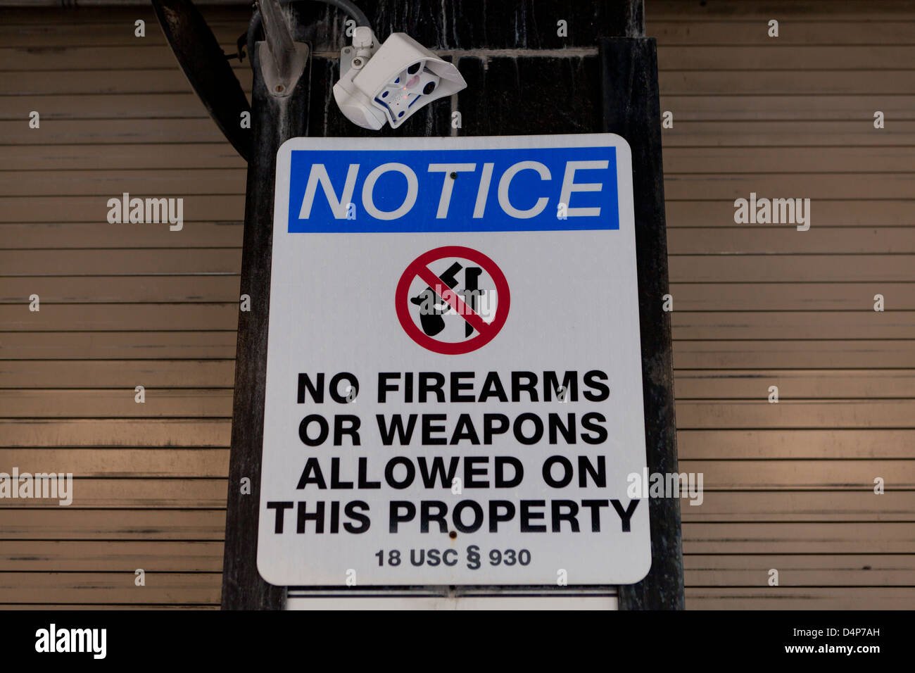 Pistole non consentito firmare Foto Stock