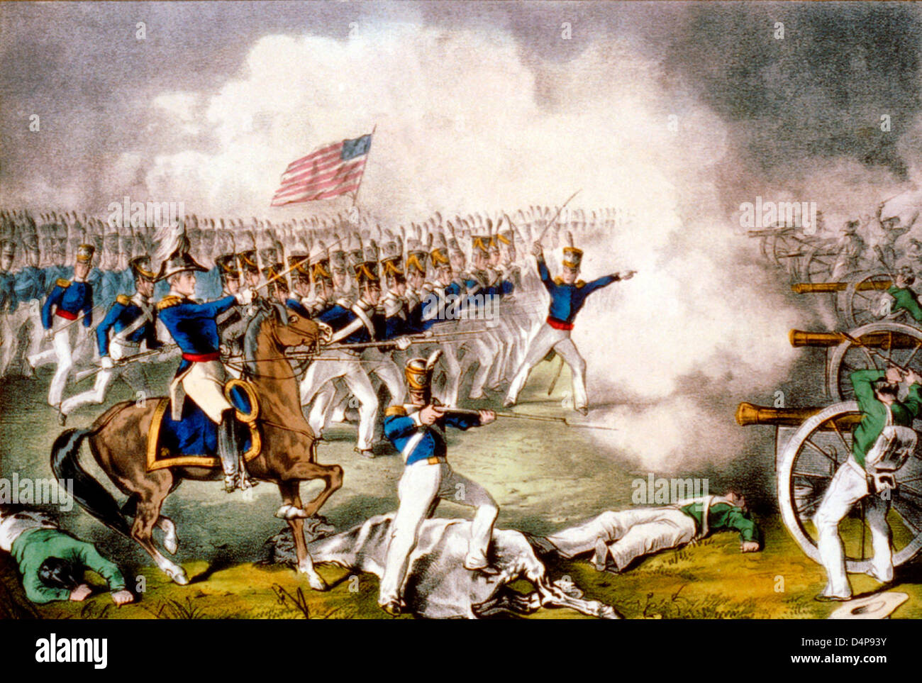Generale Zachary Taylor nella battaglia di Palo Alto: 8 maggio 1846 Foto Stock