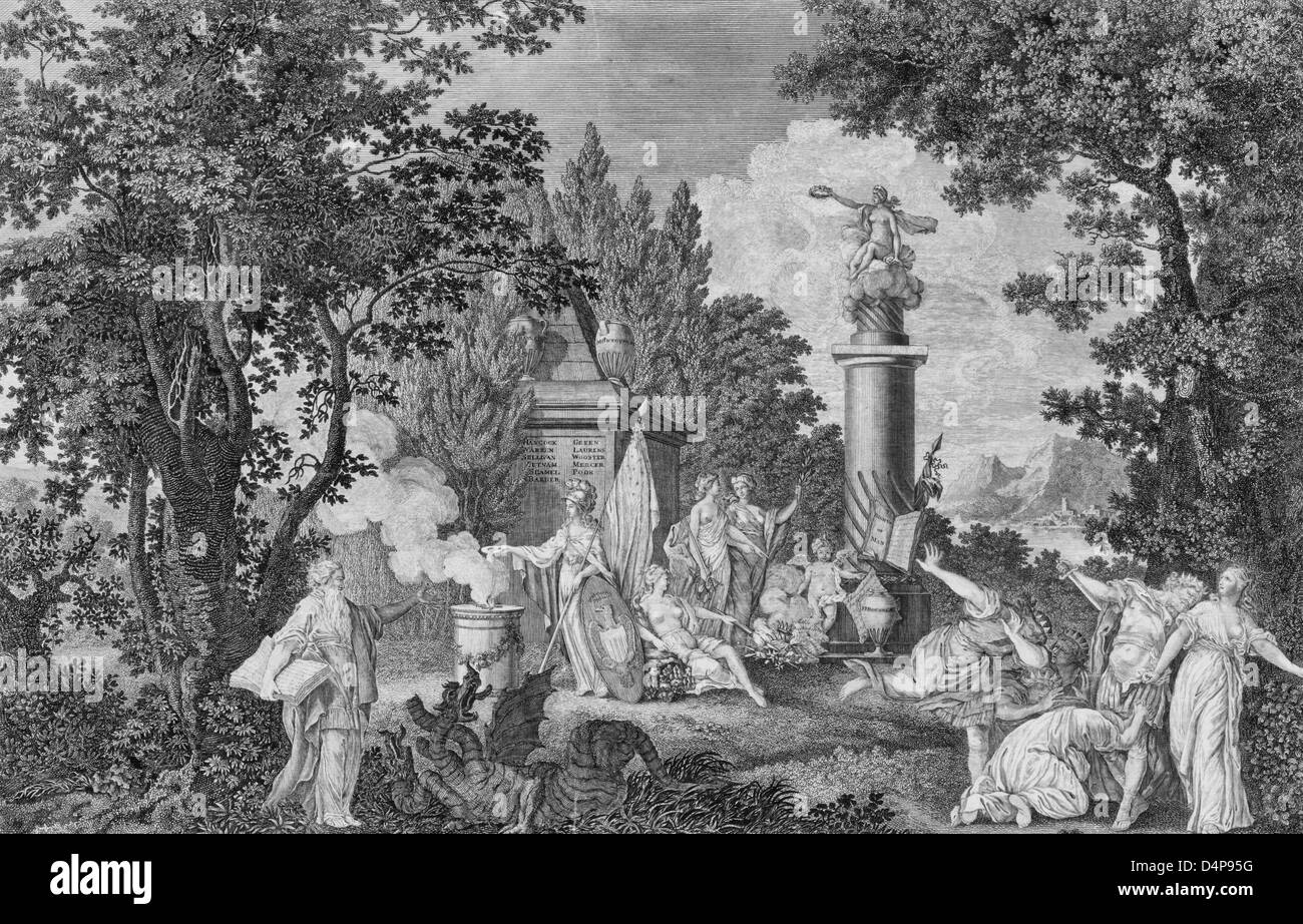 Il trionfo della libertà. Dedicata ai suoi difensori in America / disegnati da Gv. Fis. Renault New York, settembre, 1795 ; incisi da P.C. Verger, N. York, novembre 1796. Foto Stock