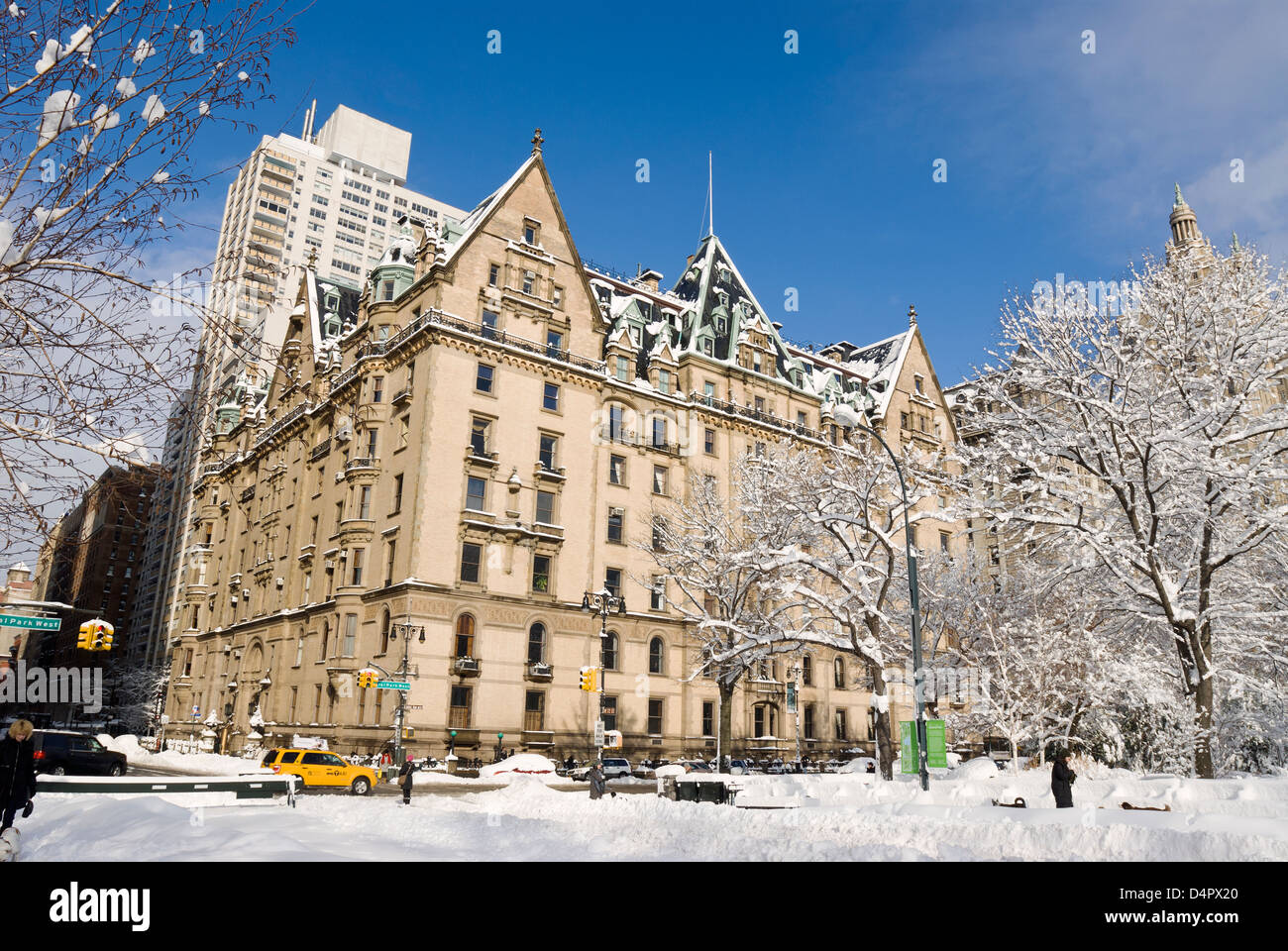 New York Inverno Dakota Building di New York City Manhattan Foto Stock