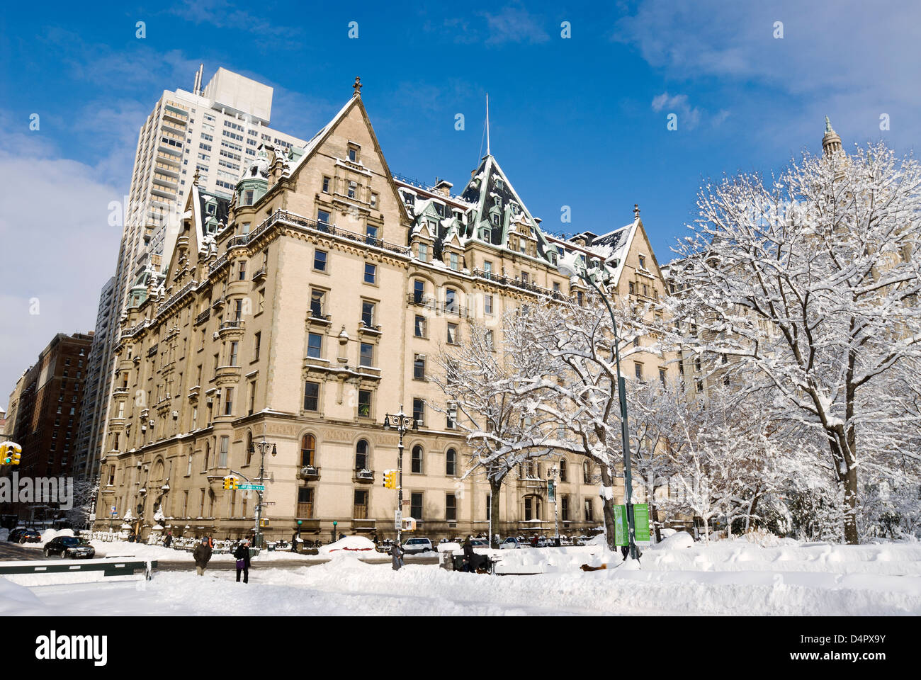 New York Inverno Dakota Building di New York City Manhattan Foto Stock