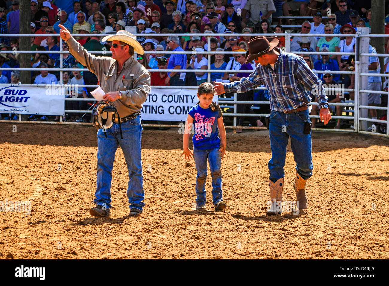 I bambini che partecipano al montone Bustin' evento presso la Florida State ottantacinquesimo Championship Rodeo in Arcadia Foto Stock