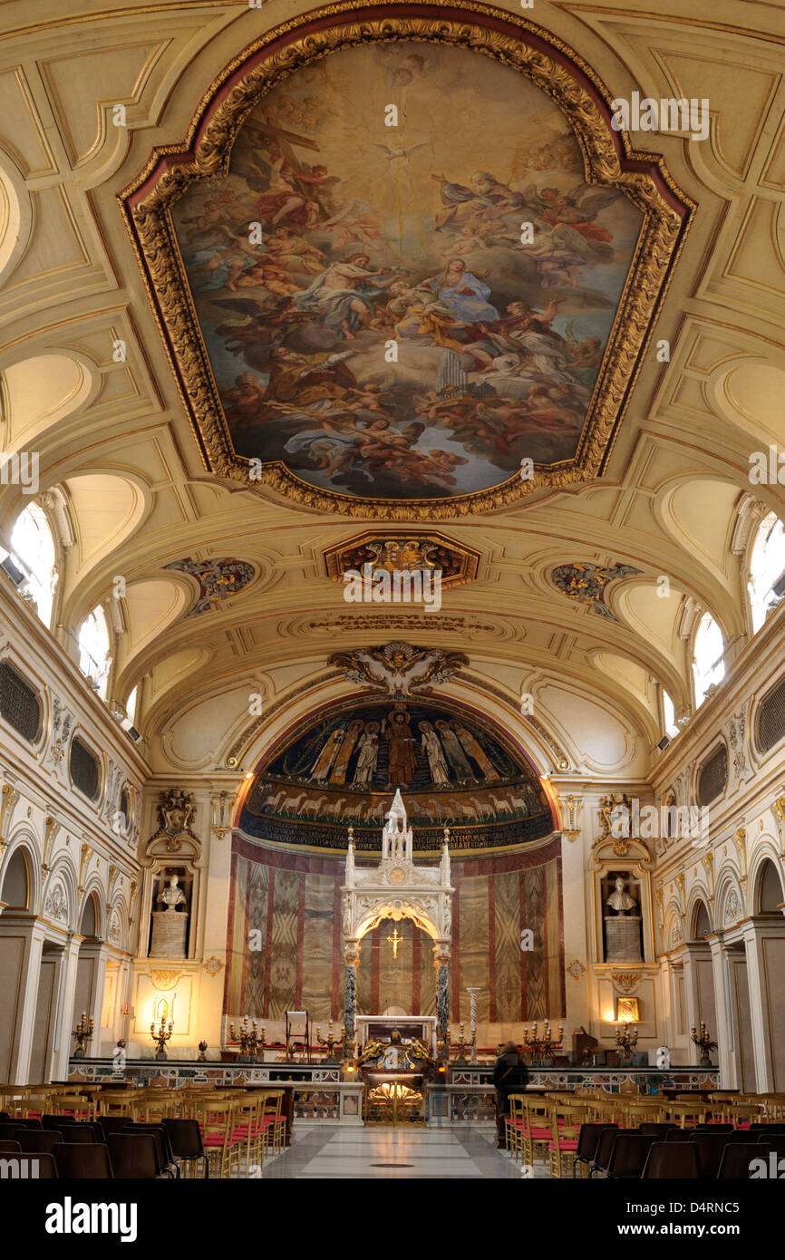 Italia, Roma, Trastevere, basilica di Santa Cecilia in Trastevere Foto Stock