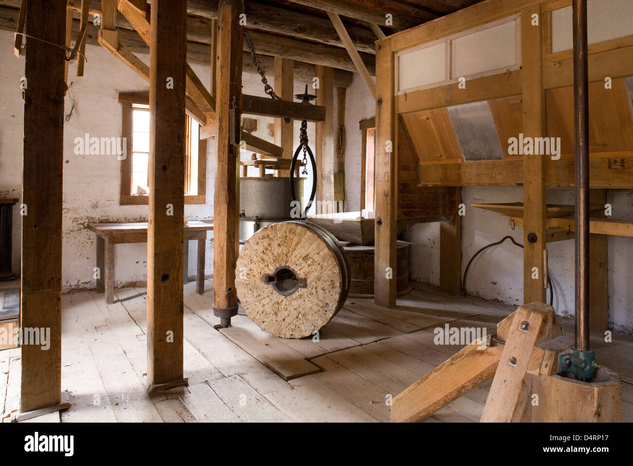 El Rancho de Las Golondrinas: Grande Mulino da Sapello Foto Stock