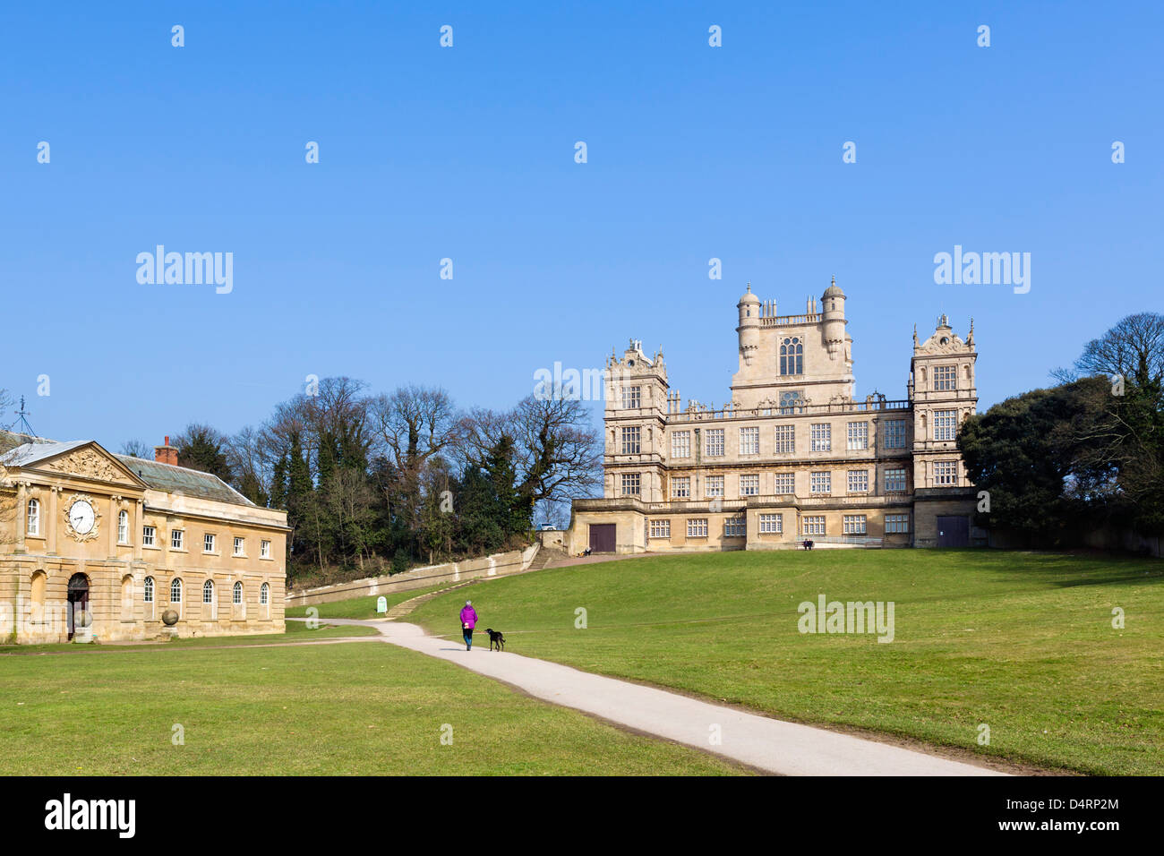 Wollaton Hall di Wollaton Park (posizione per il film di Batman "notte oscura sorge'), Nottingham, Nottinghamshire, East Midlands, Regno Unito Foto Stock