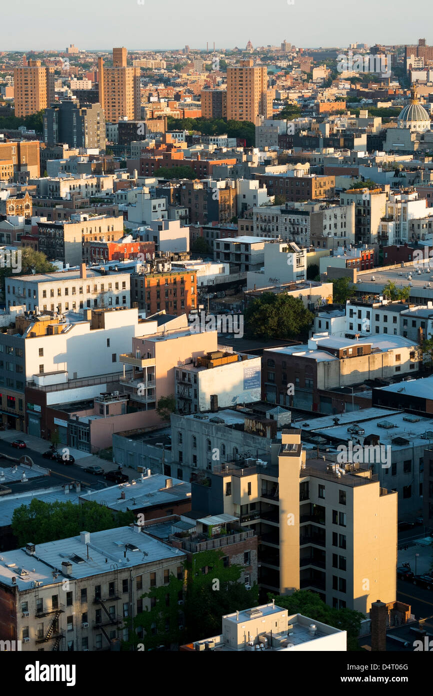 Antenna vista panoramica da Williamsburg, Brooklin, New York Foto Stock