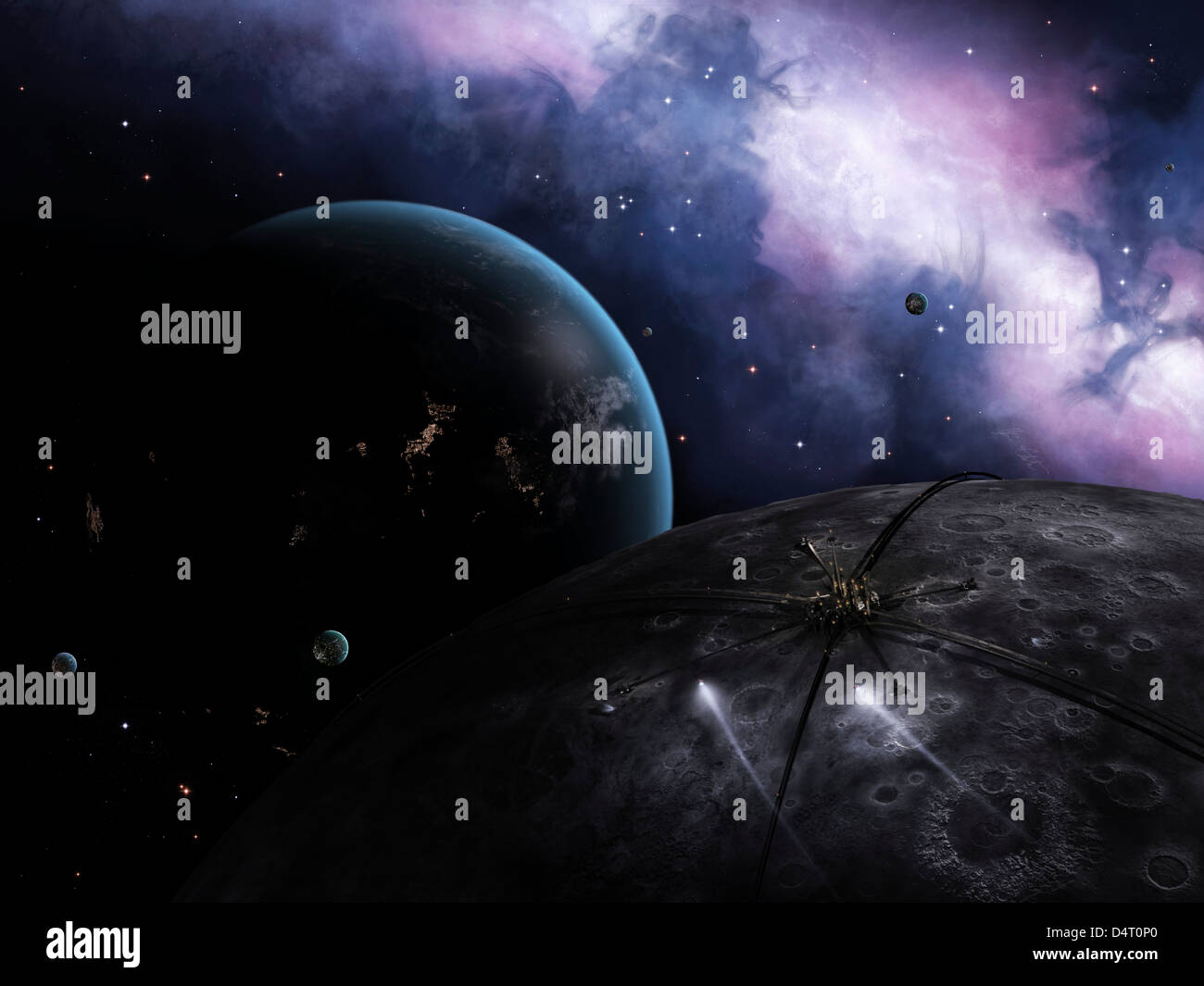Due navette corriere passano in prossimità Eione sul loro modo di Nereo. Foto Stock