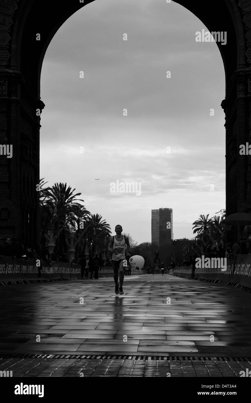 Maratona di Barcellona 2013 Foto Stock