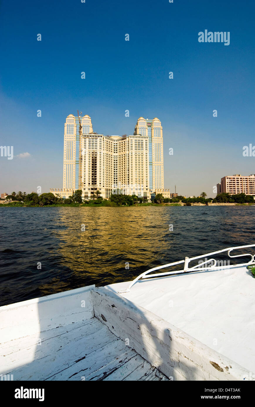 World Trade Center, il fiume Nilo al Cairo, Egitto. Foto Stock