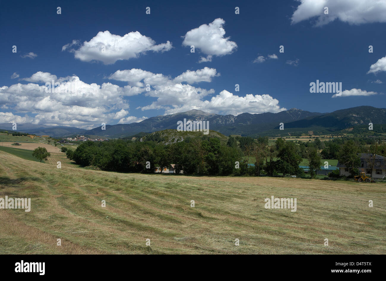 Prullans, Spagna, vista sull'altopiano Cerdanya Foto Stock