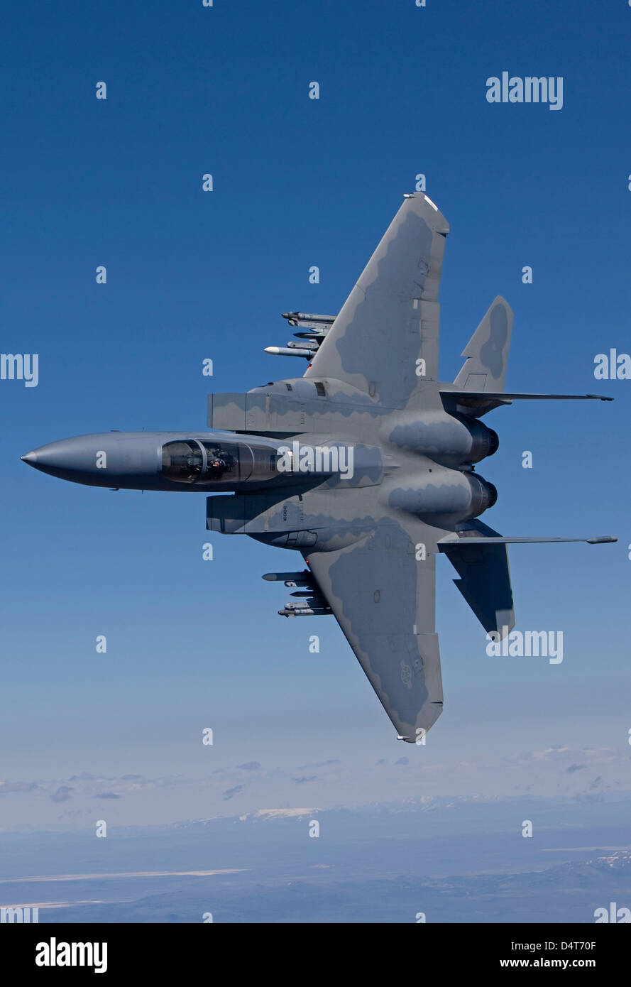 Un F-15 Eagle dal 173rd Fighter Wing conduce aria-aria allenamento nel centro di Oregon. Foto Stock