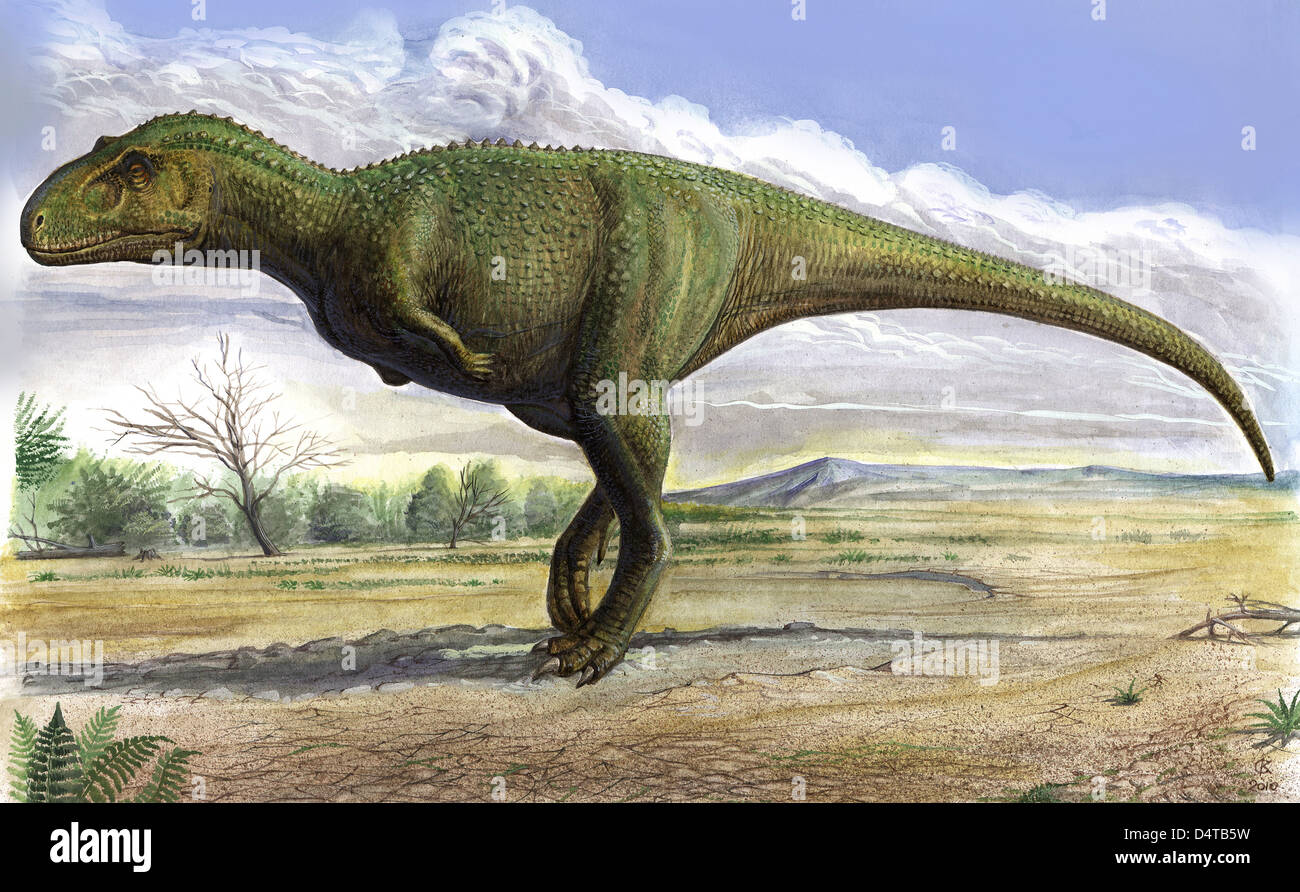 Aucasaurus garridoi, preistoria dinosauro del Cretaceo. Foto Stock
