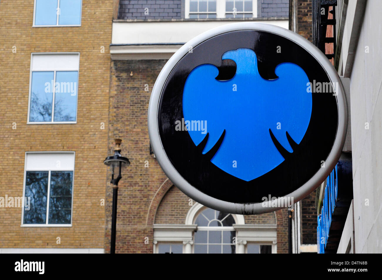 Barclays Bank segno nel centro di Londra, Regno Unito Foto Stock