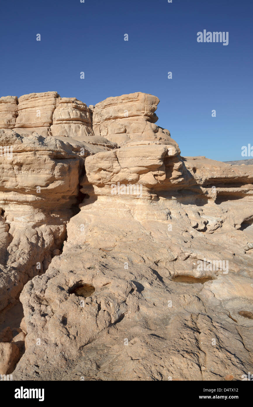 Le formazioni rocciose, Cabo de Gata Costa, Spagna Foto Stock
