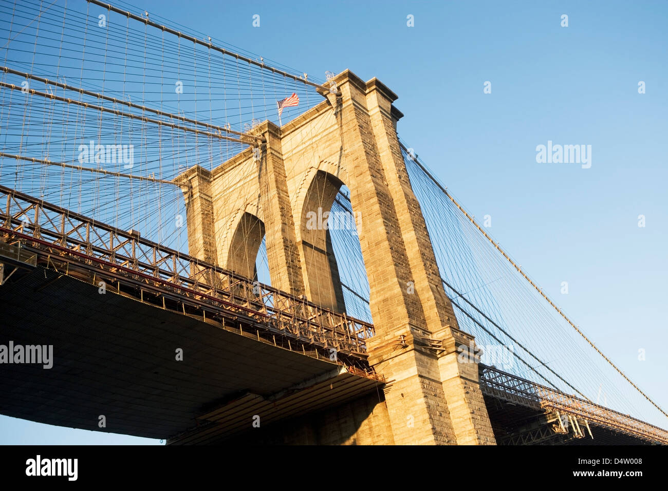 Ponte di Brooklyn a New York City Foto Stock