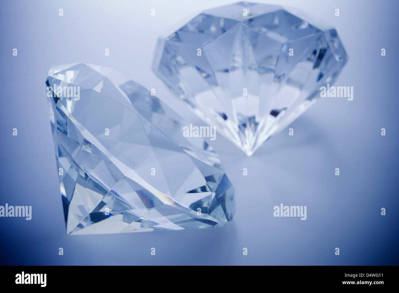 Close up di diamanti taglio brillante Foto Stock