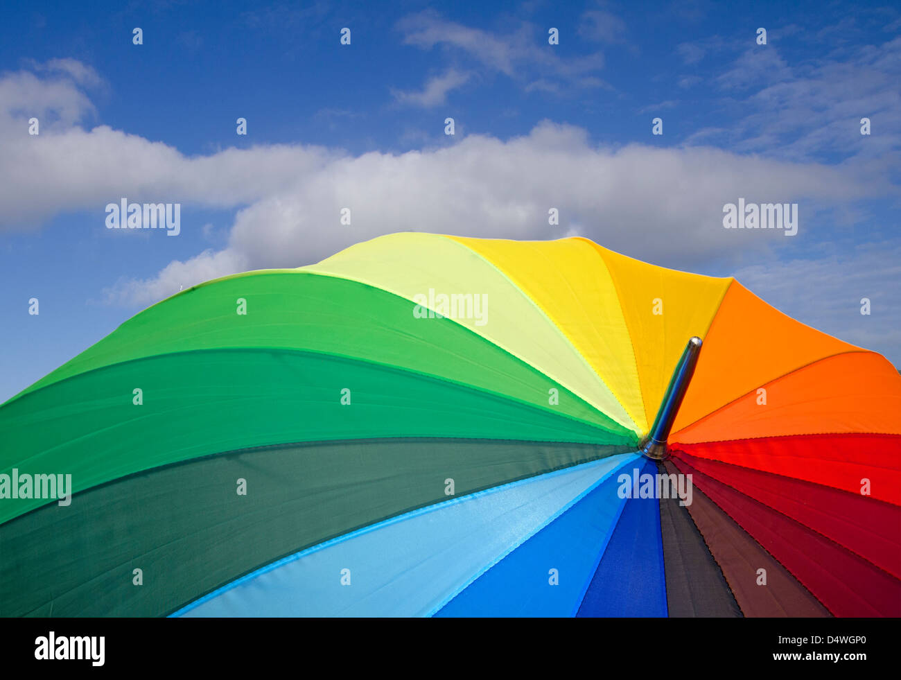 Ombrello coloratissimo Foto Stock