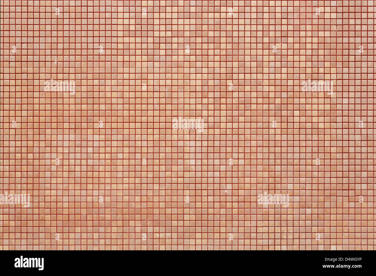 Colore arancio Mosaico pattern a parete Foto Stock