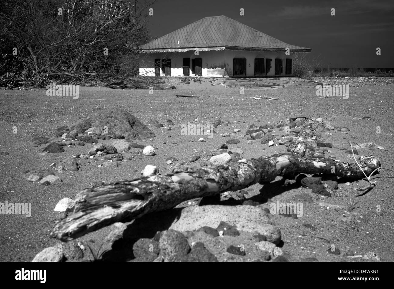 La devastazione di Plymouth e città circostanti causata dal vulcano dell'isola di Montserrat nei Caraibi Foto Stock