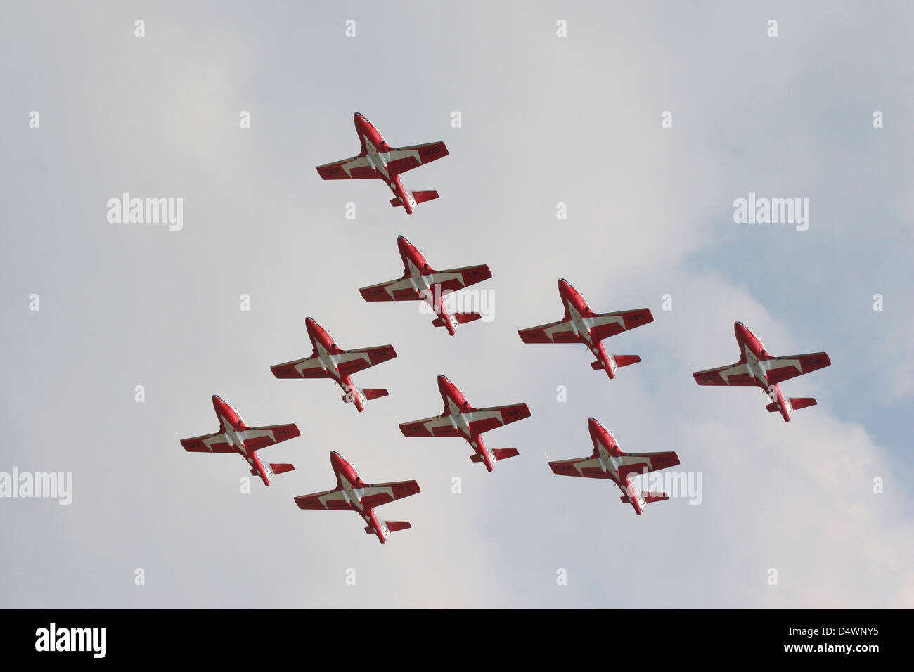 Il Snowbirds 431 Aria squadrone dimostrativo della Royal Canadian Air Force. Foto Stock