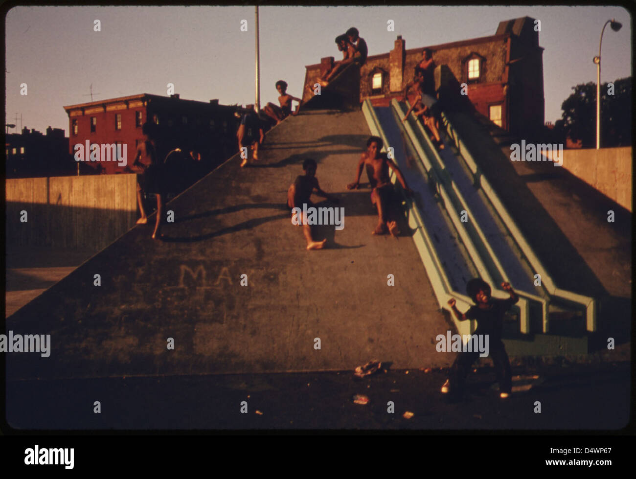 Kosciosko piscina, una piscina pubblica ... 07/1974 Foto Stock