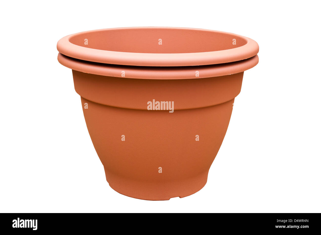 Di plastica vuote grandi vasi di fiori Foto Stock
