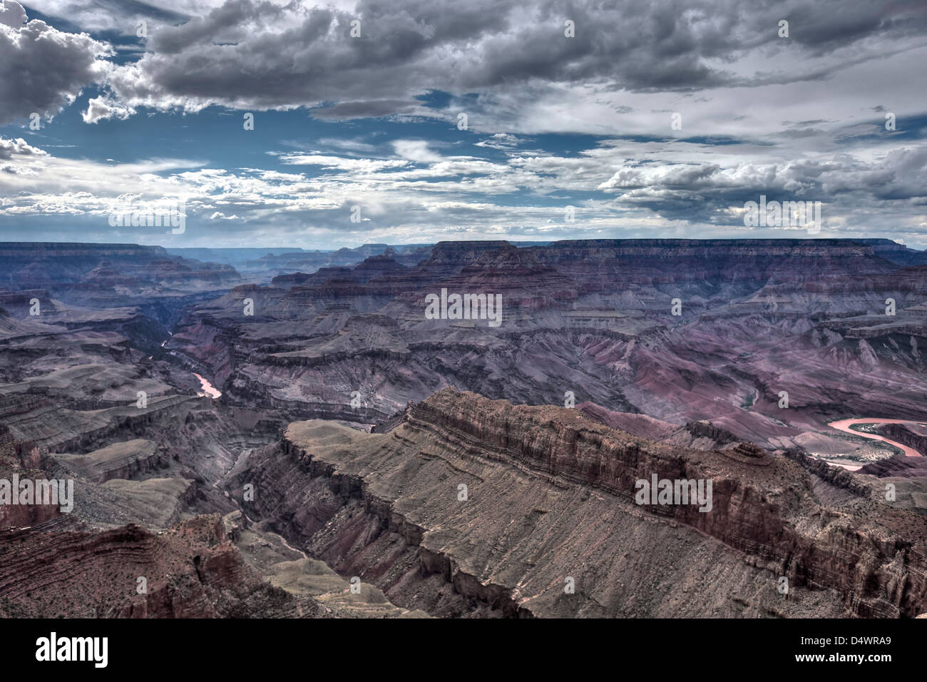 High Dynamic Range Immagine del Grand Canyon da Lipan Point, South Rim, Arizona, Stati Uniti. Foto Stock