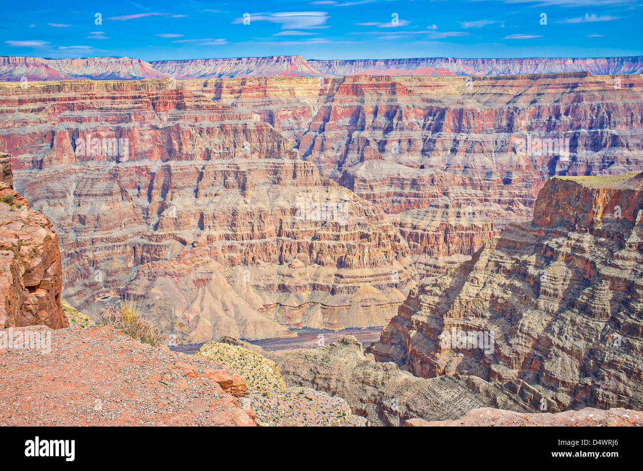 Grand Canyon come visto dal Guano Point, West Rim, Arizona, Stati Uniti d'America Foto Stock