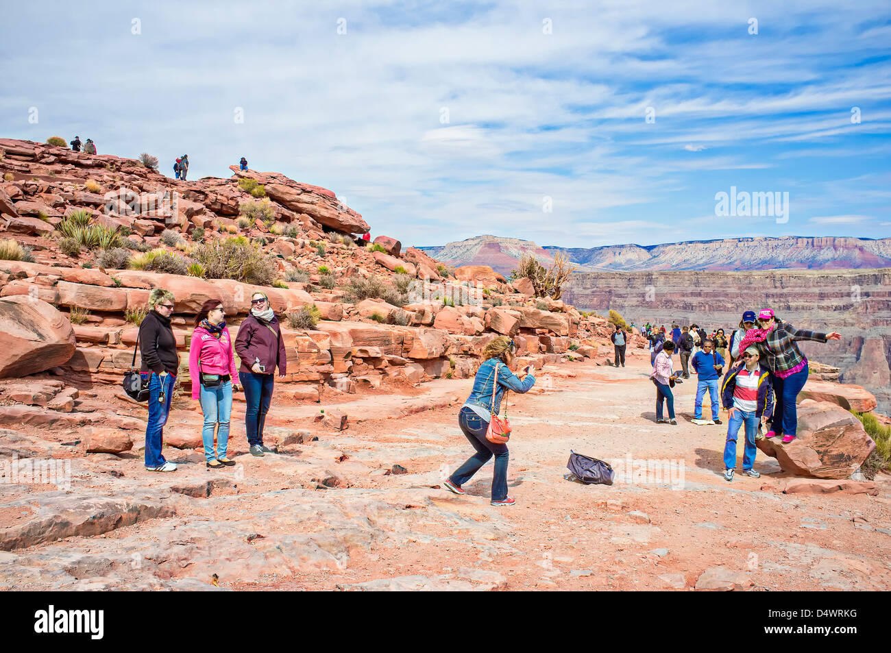 Grand Canyon come visto dal Guano Point, West Rim, Arizona, Stati Uniti d'America Foto Stock