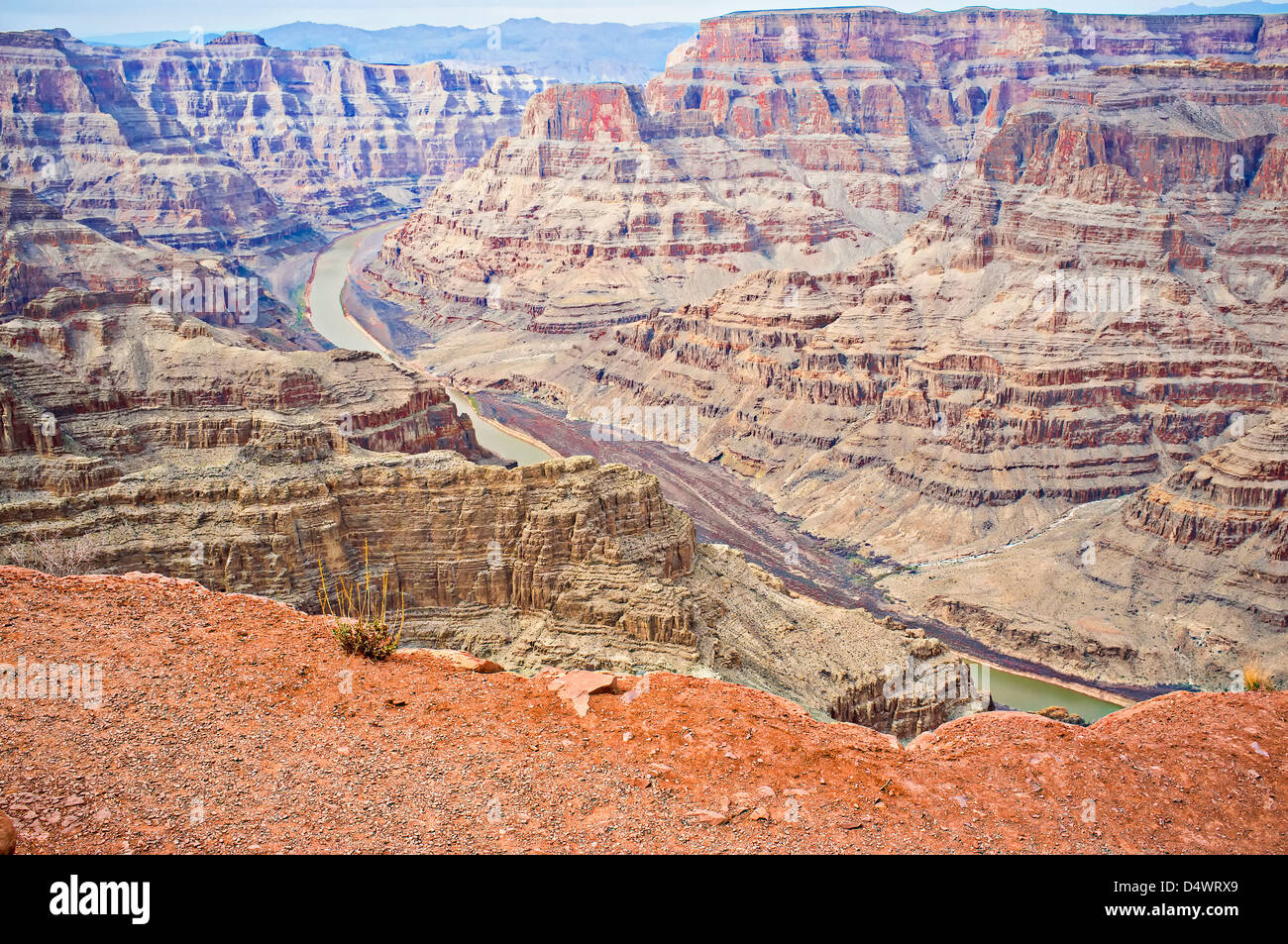 Grand Canyon come visto dal Guano Point, West Rim, Arizona, Stati Uniti d'America Foto Stock