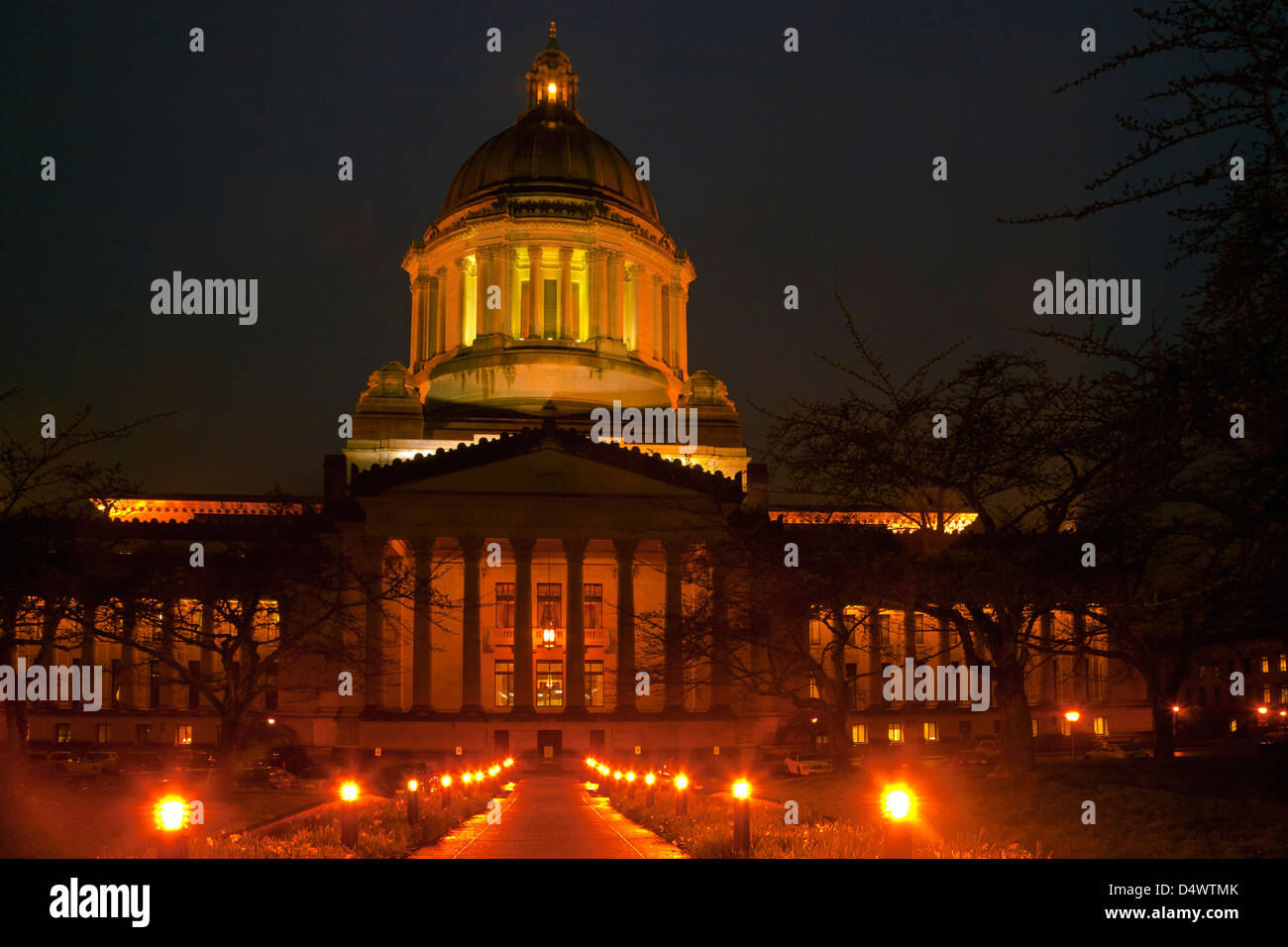 WA08228-00...WASHINGTON - la sera presso il Washington State Capitol Building in Olympia. Foto Stock