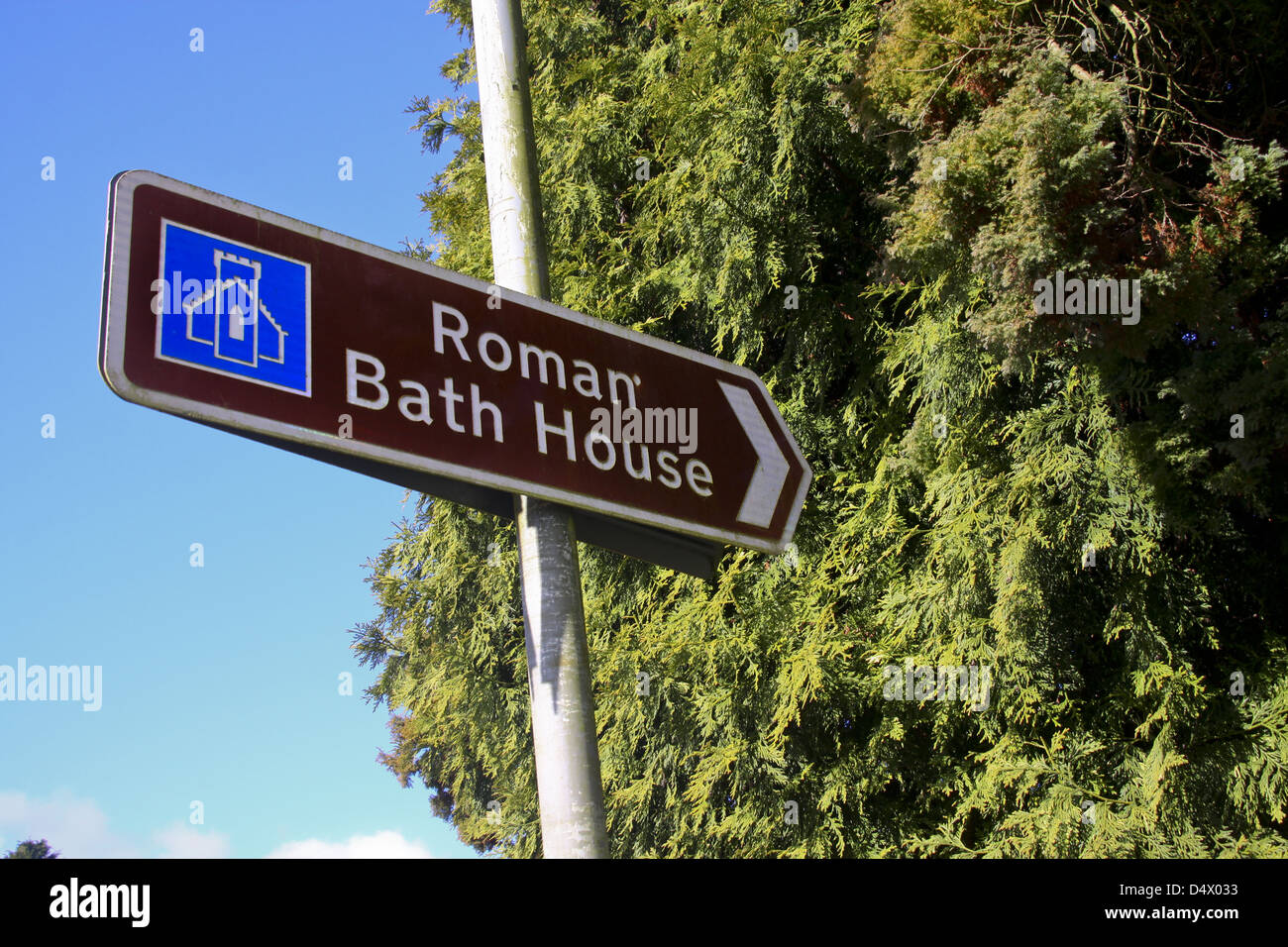 Historic Scotland segno per Bagno Romano House Bearsden Glasgow Foto Stock