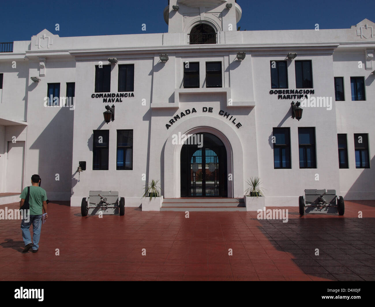 Sede navale nella città di Arica nel nord del Cile Foto Stock