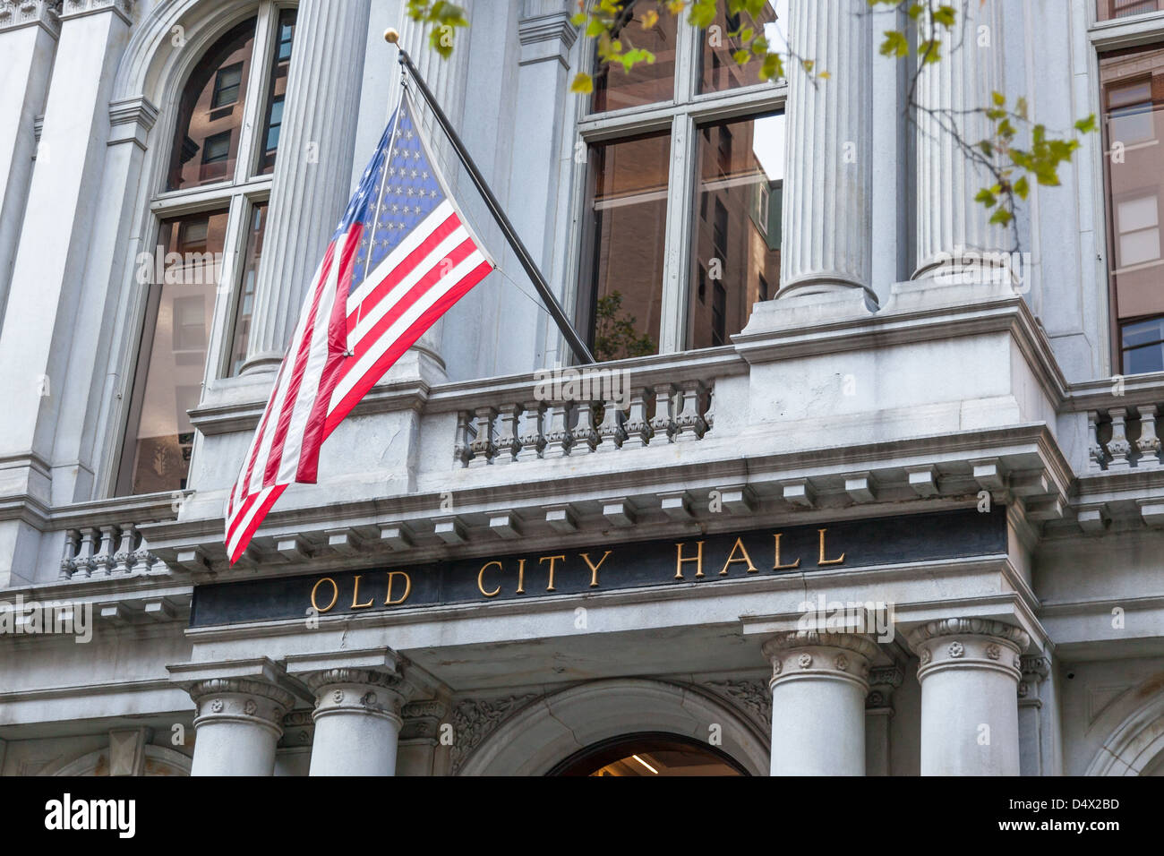 Sentiero della Libertà linea rossa - attesa di Boston City Hall di Boston - Massachusetts Foto Stock