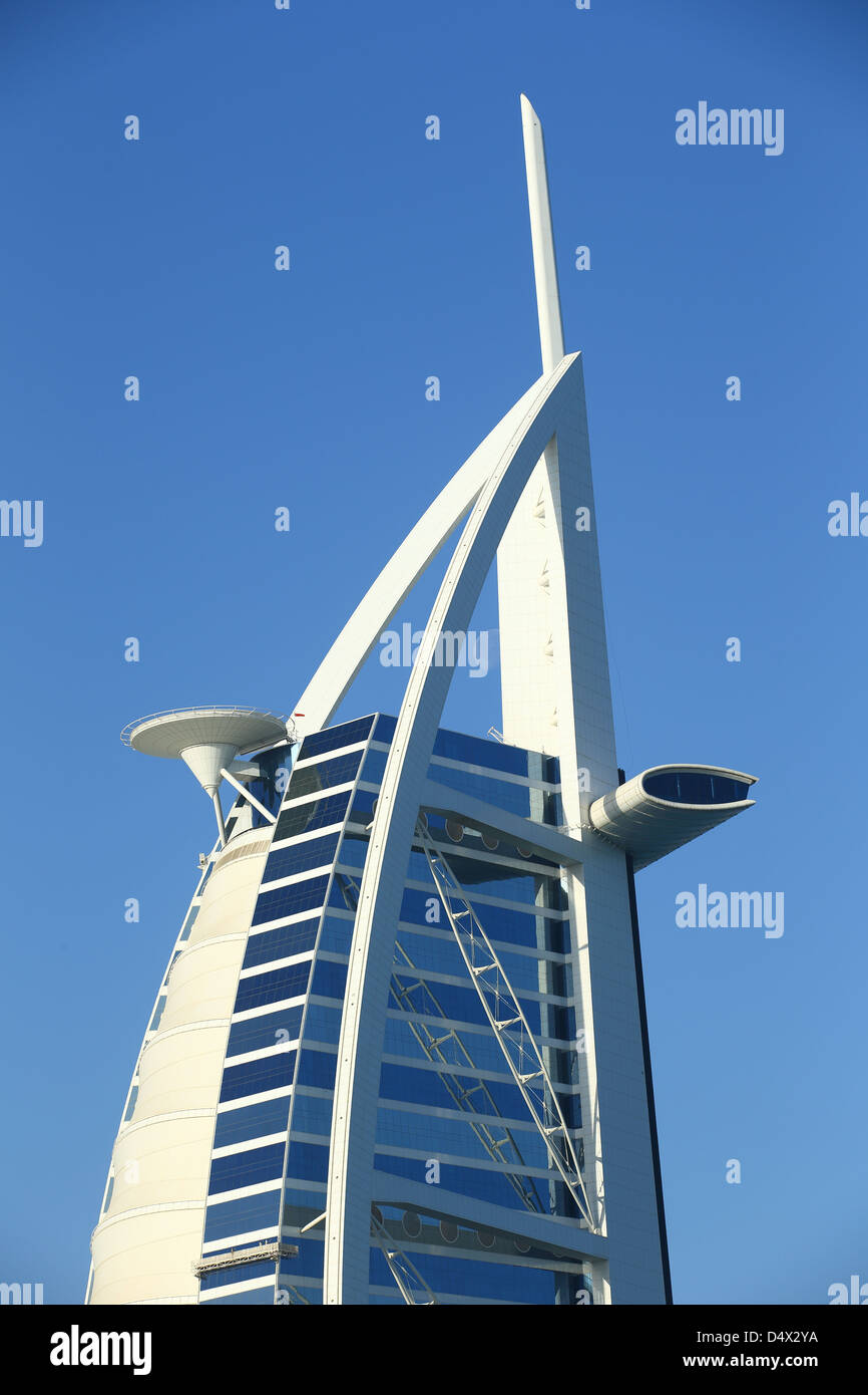Closeup colpo di Bruj Al Arab, Dubai, Emirati Arabi Uniti Foto Stock
