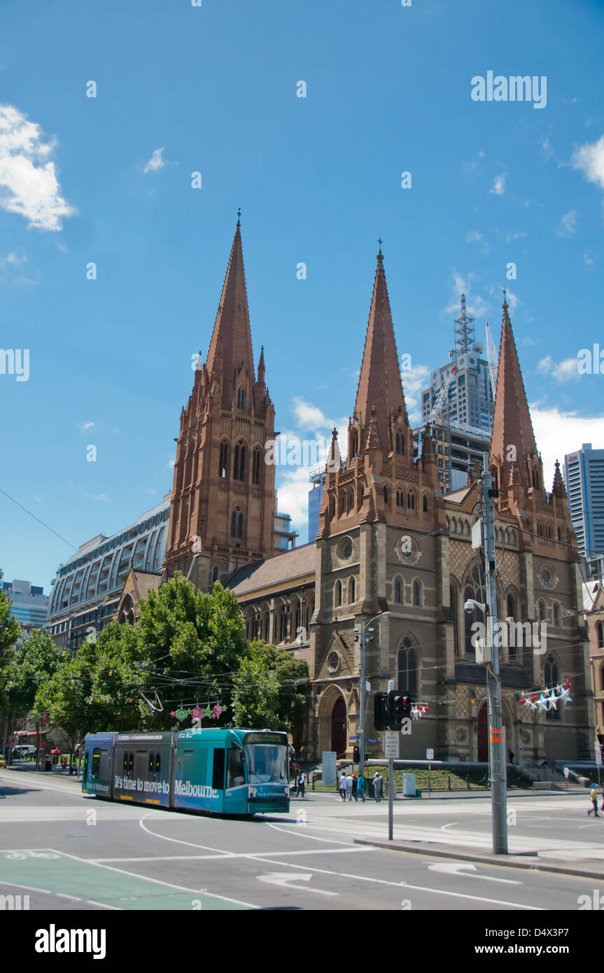 Cattedrale Anglicana di San Paolo, Melbourne, Australia Foto Stock