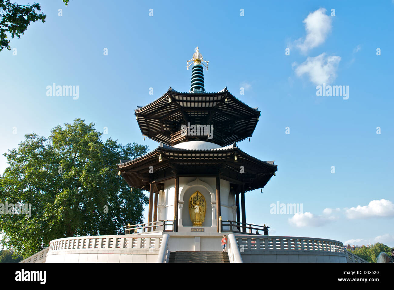 Pagoda della Pace, Parco di Battersea, Londra Foto Stock