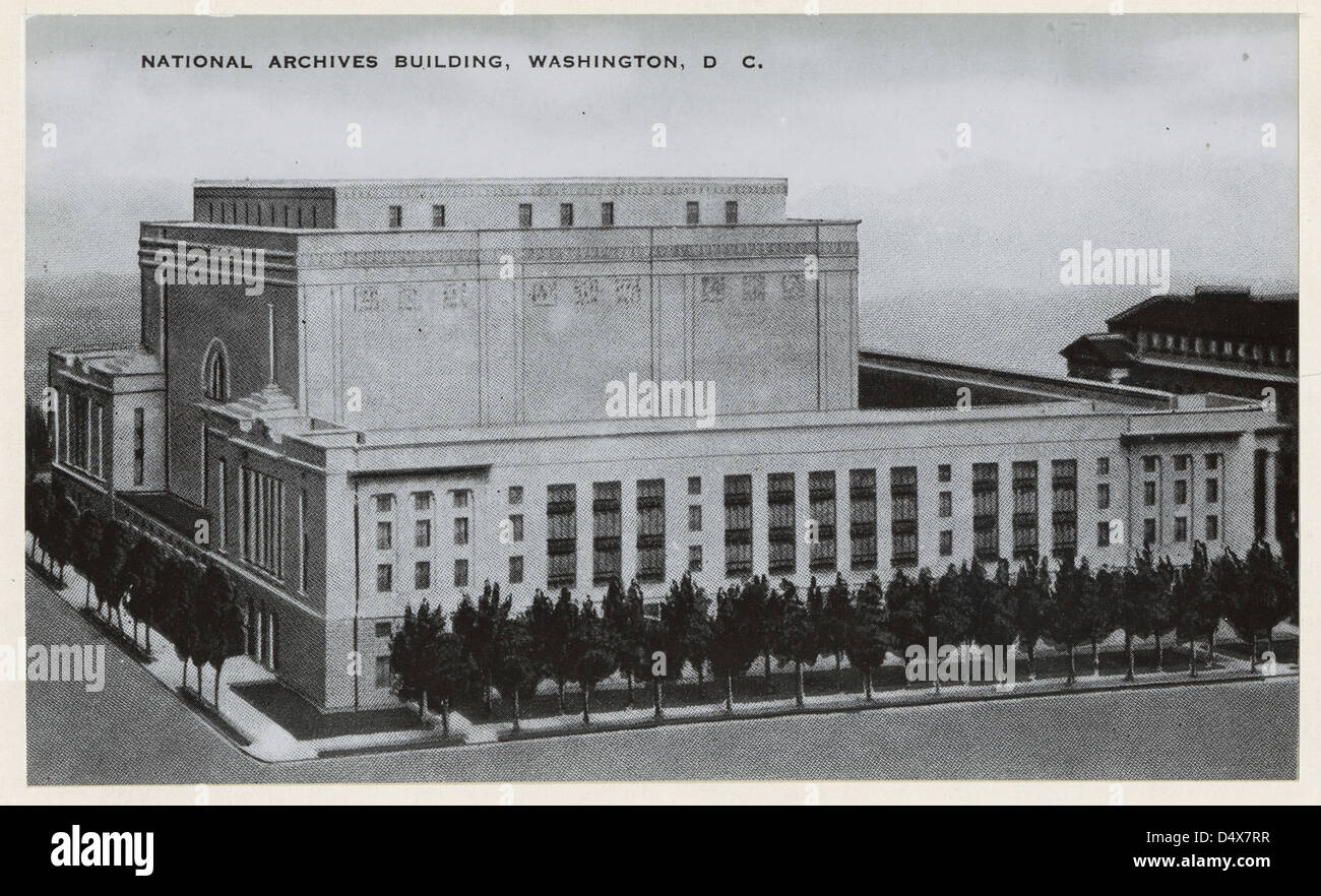 Cartolina con proposte di archivi Building, 17 maggio 1940 Foto Stock