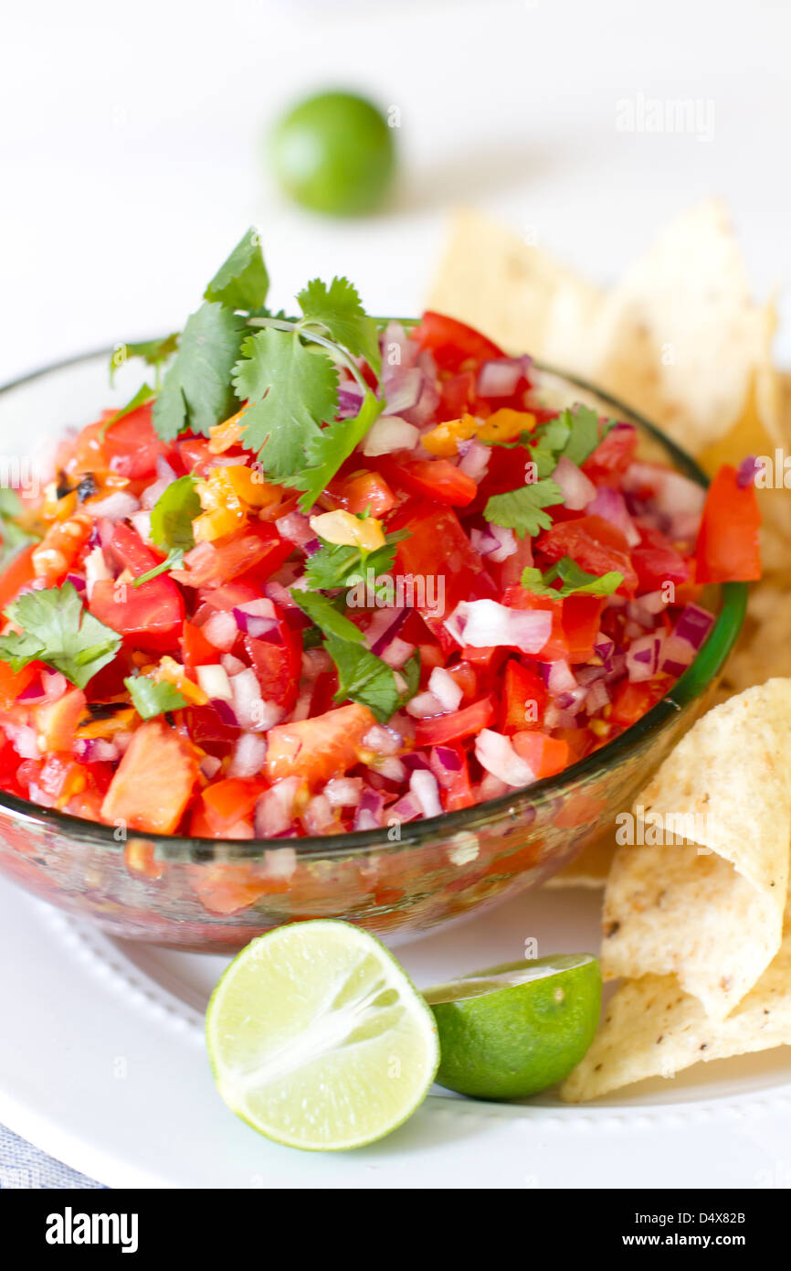 Patatine fritte e Salsa Foto Stock