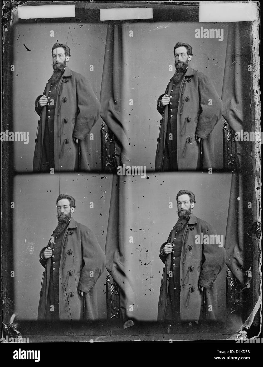 Una fotografia del generale John P. Hawkins, una figura della guerra civile, catturata da Mathew Brady. L'immagine è conservata negli U.S. National Archives come parte della collezione che documenta le figure chiave della guerra civile. Foto Stock