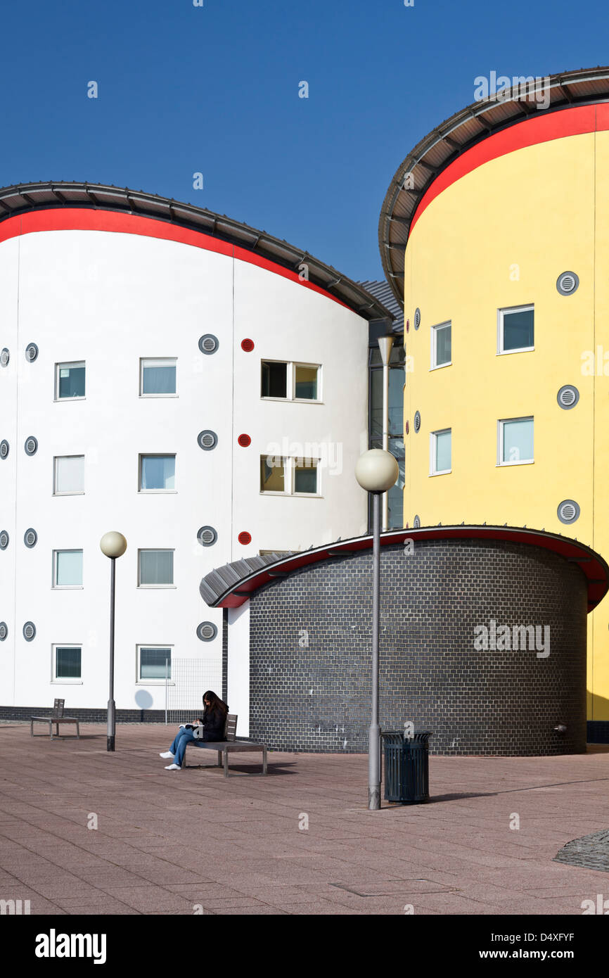 Università di East London (LSE) Sale di soggiorno, Docklands Campus, Royal Docks, Beckton, E16, London, England, Regno Unito Foto Stock
